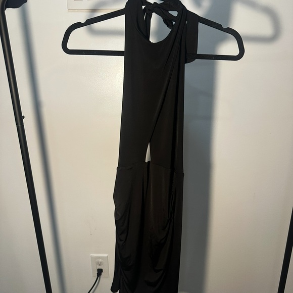 Lucy In The Sky Bodycon Peek A Boo Halter Dress - Picture 5 of 5